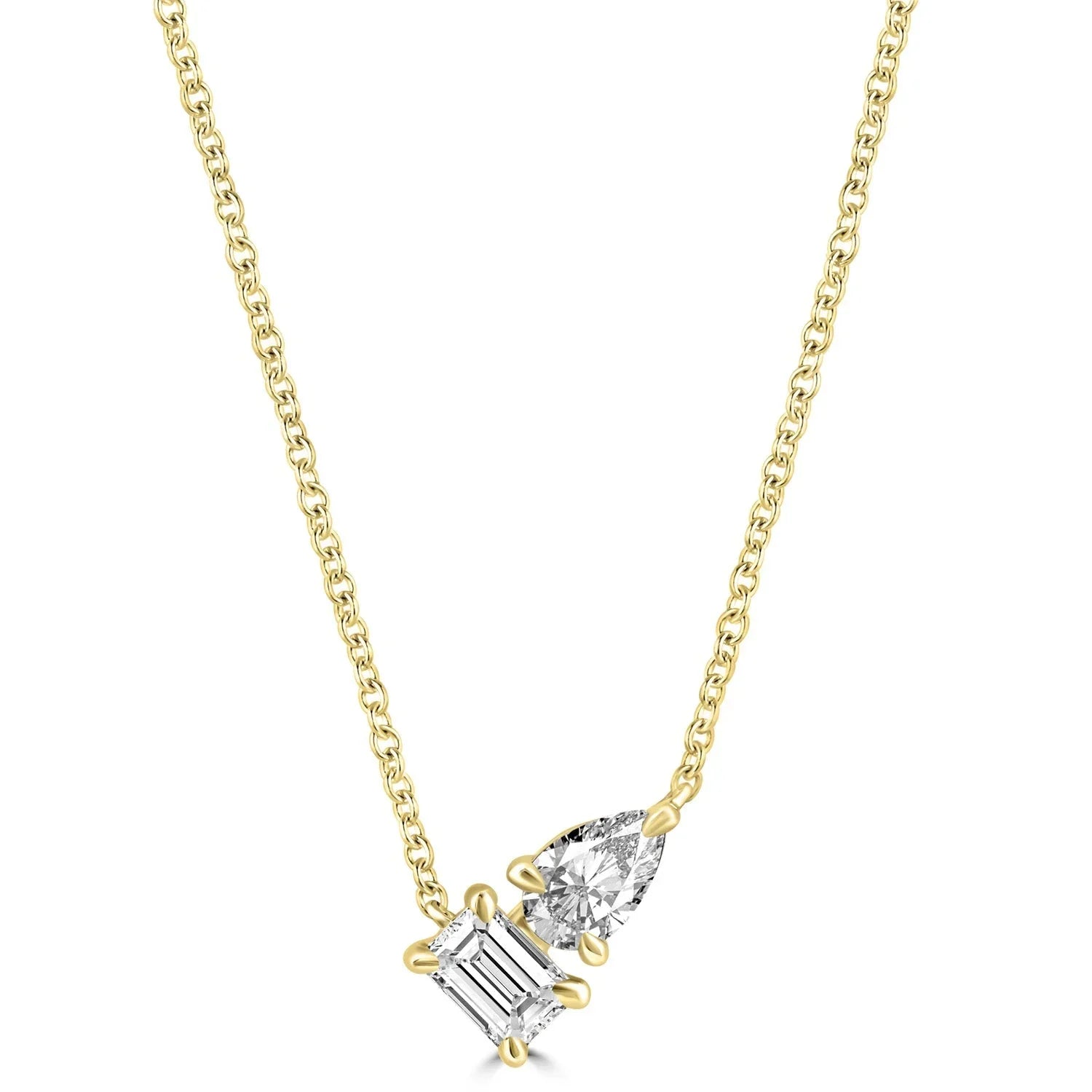 0.56ct HI I1 Diamond Necklace 45cm in 9ct Yellow Gold