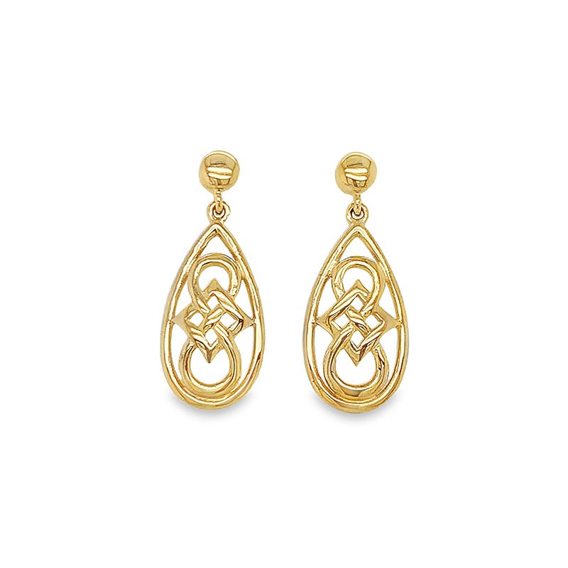 9ct Yellow Gold Fancy Knott Drops