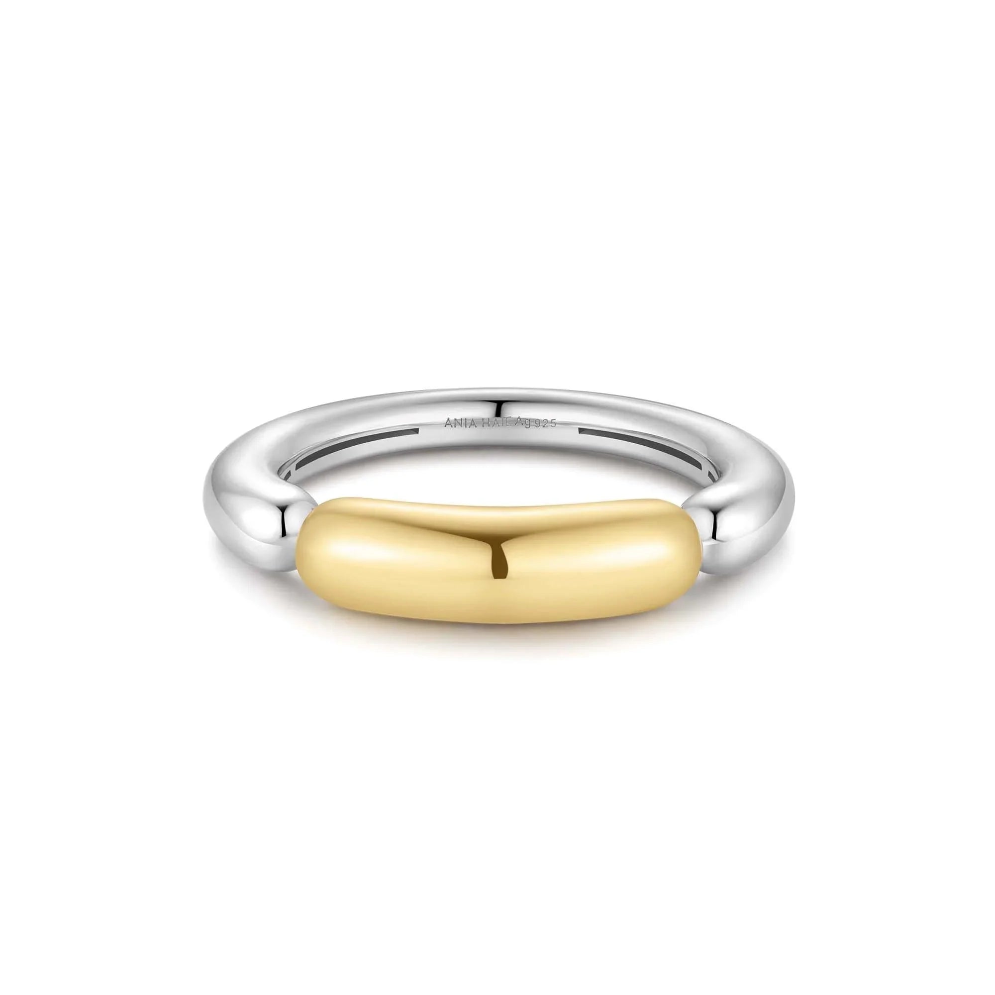 Ania Haie Two-Tone Segmented Puffy Ring