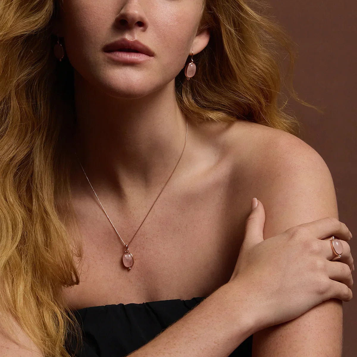 NAJO Fleur Rose Quartz Ring