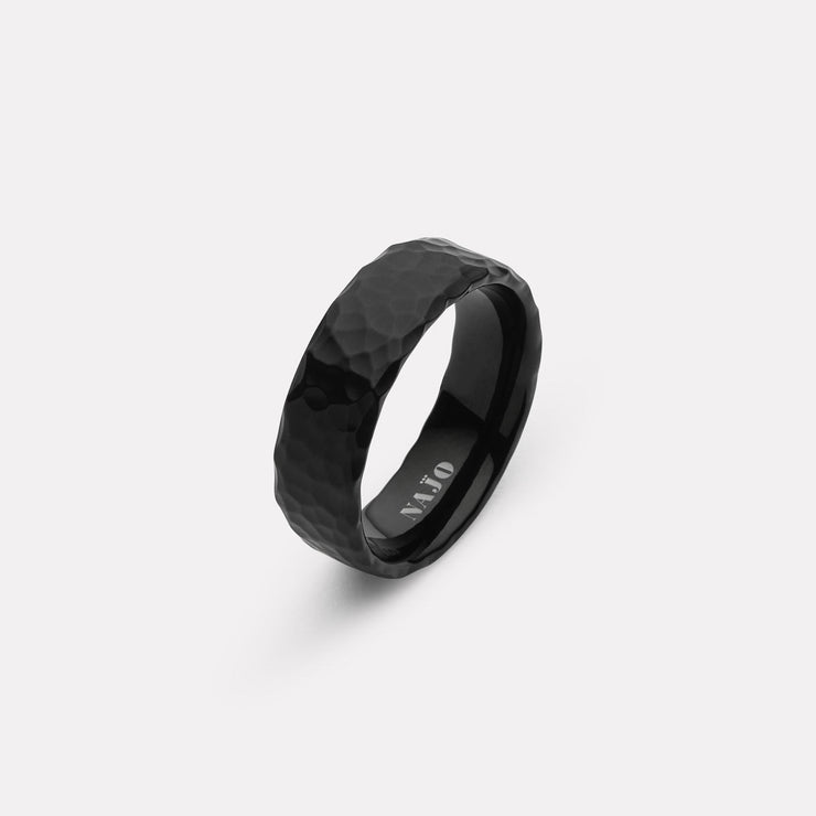 Midnight Men's Black PVD Steel Ring