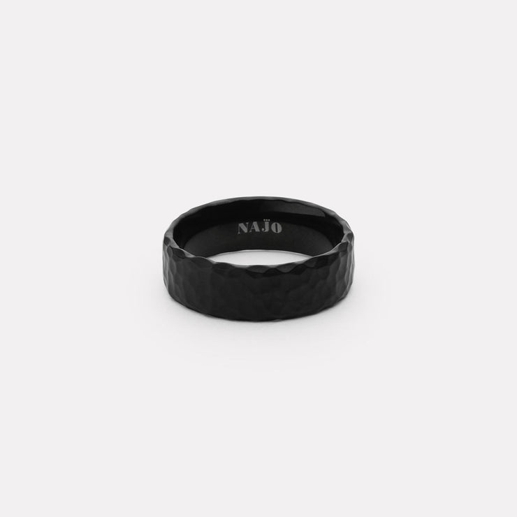 Midnight Men's Black PVD Steel Ring