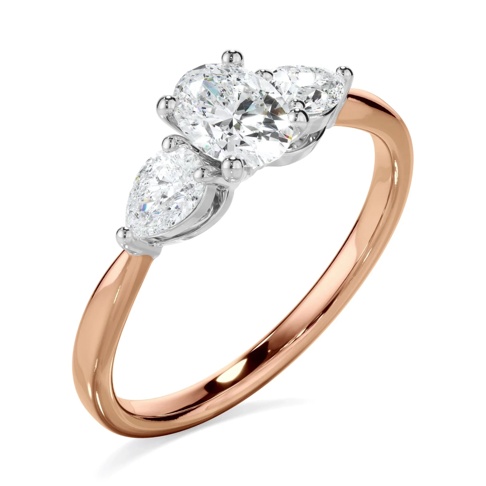 0.85ct Oval Cut Lab Grown Diamond Ring