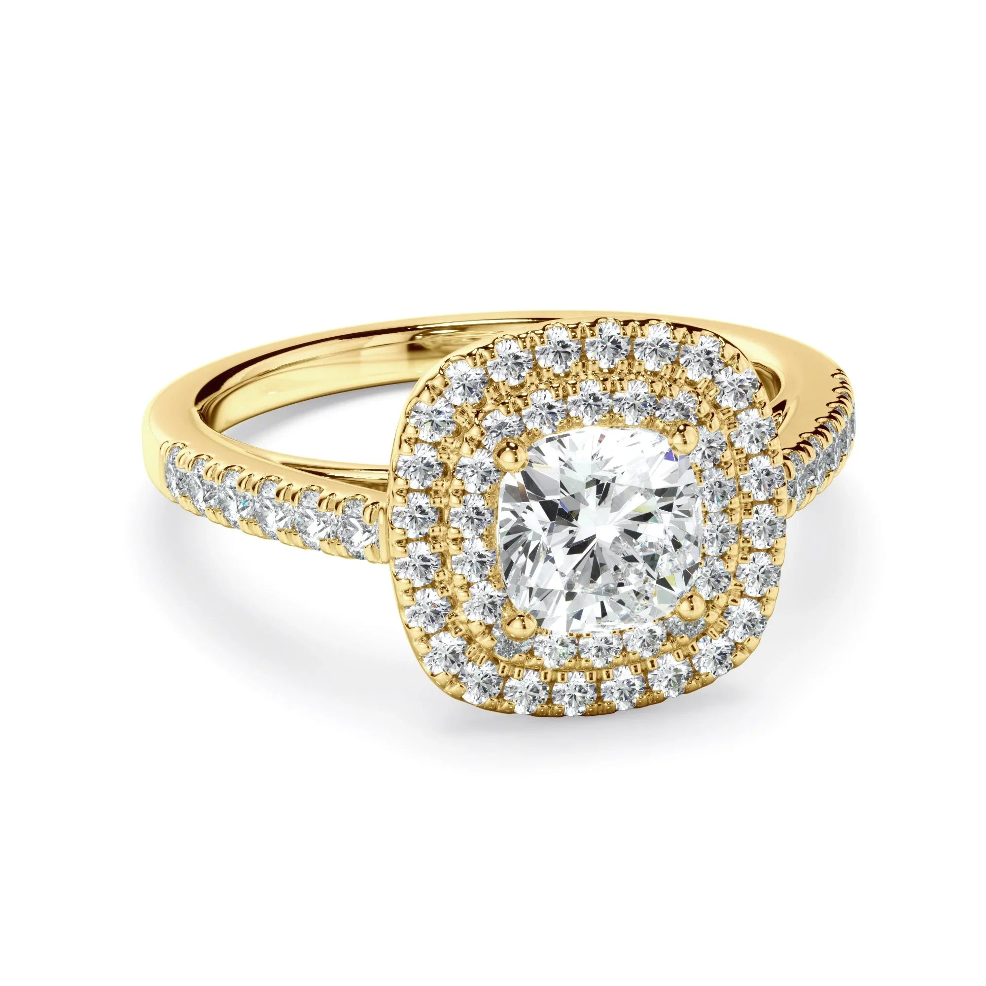 1.45ct Cushion Cut Lab Grown Diamond Ring