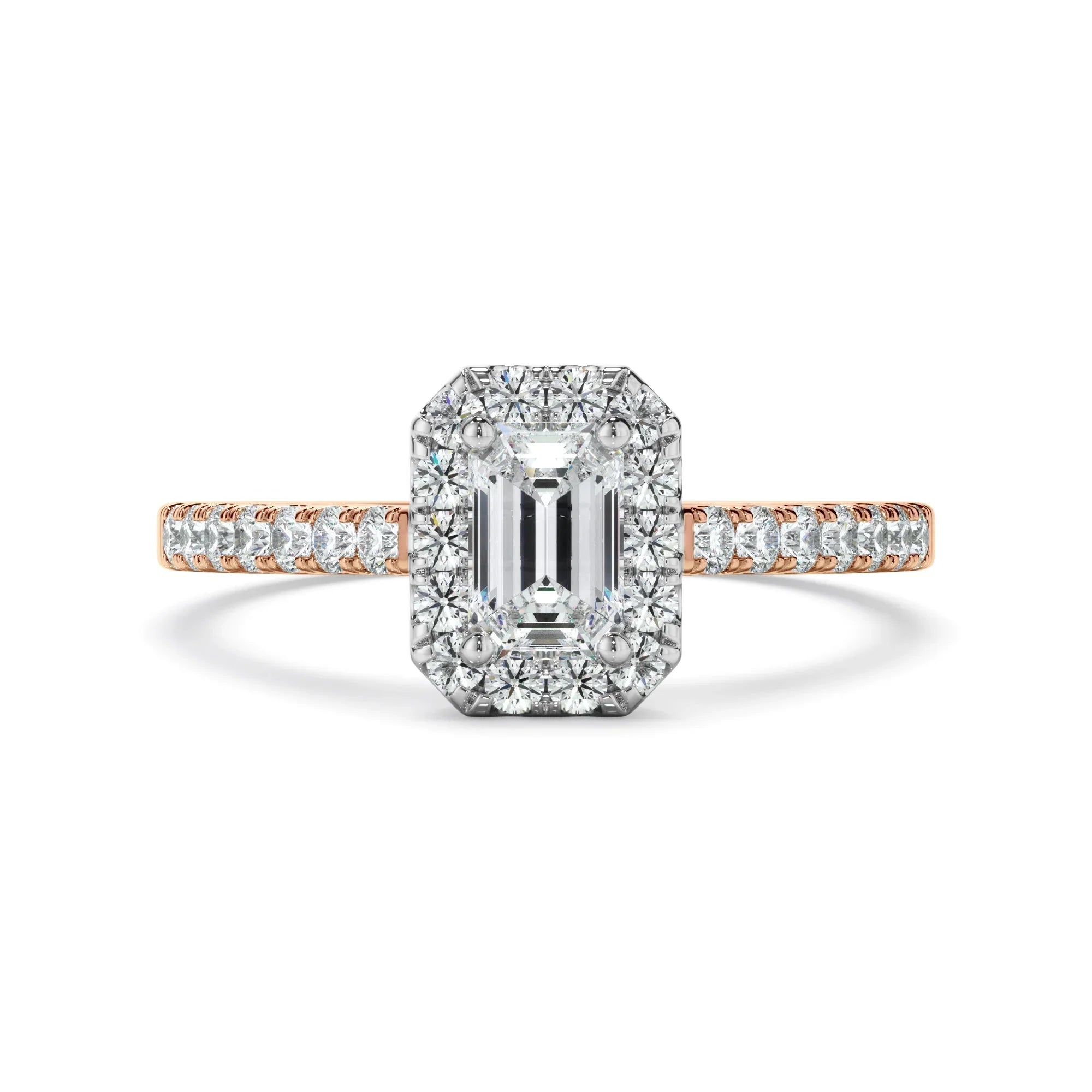 0.85ct Emerald Cut Lab Grown Diamond Ring