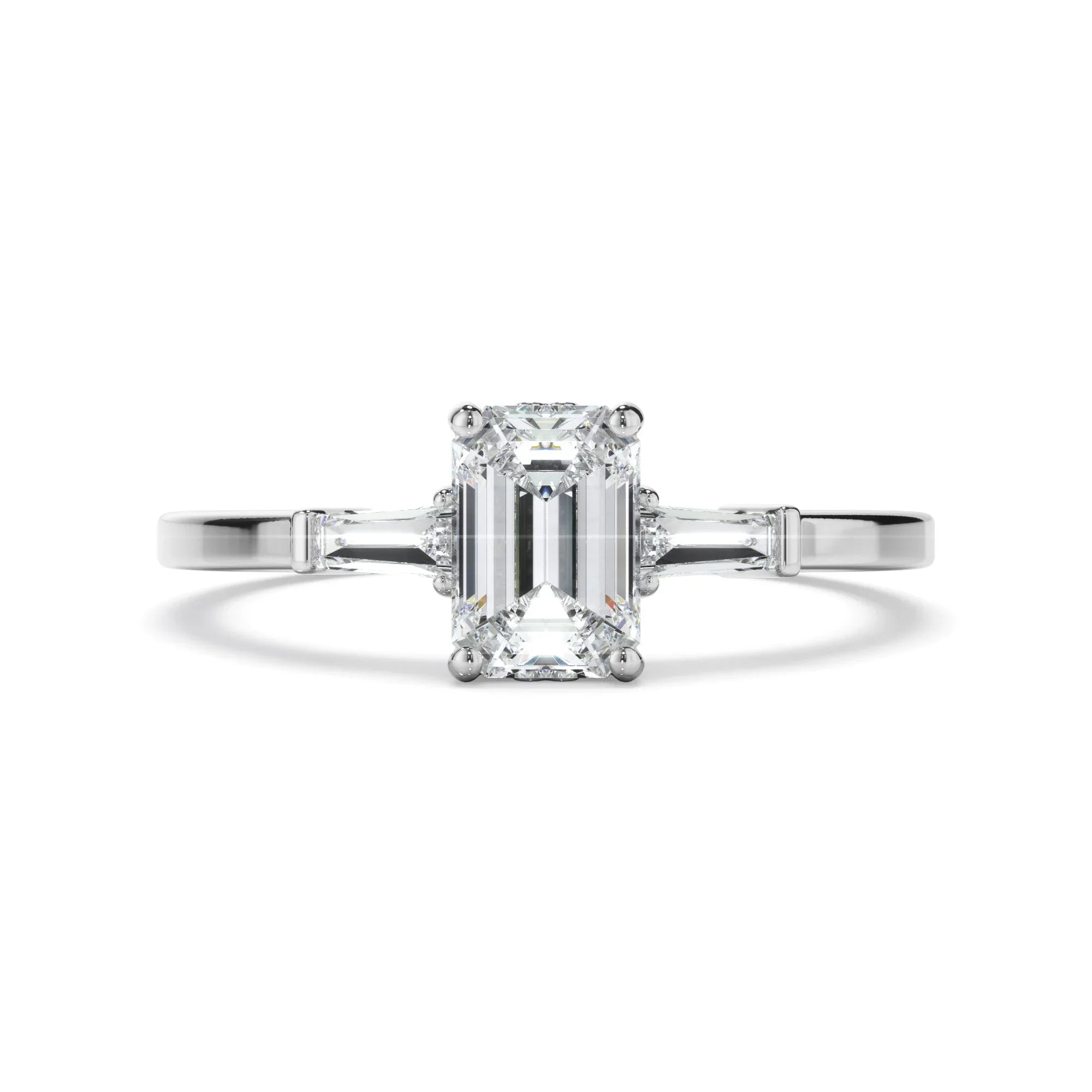 1.10ct Emerald Cut Lab Grown Diamond Ring