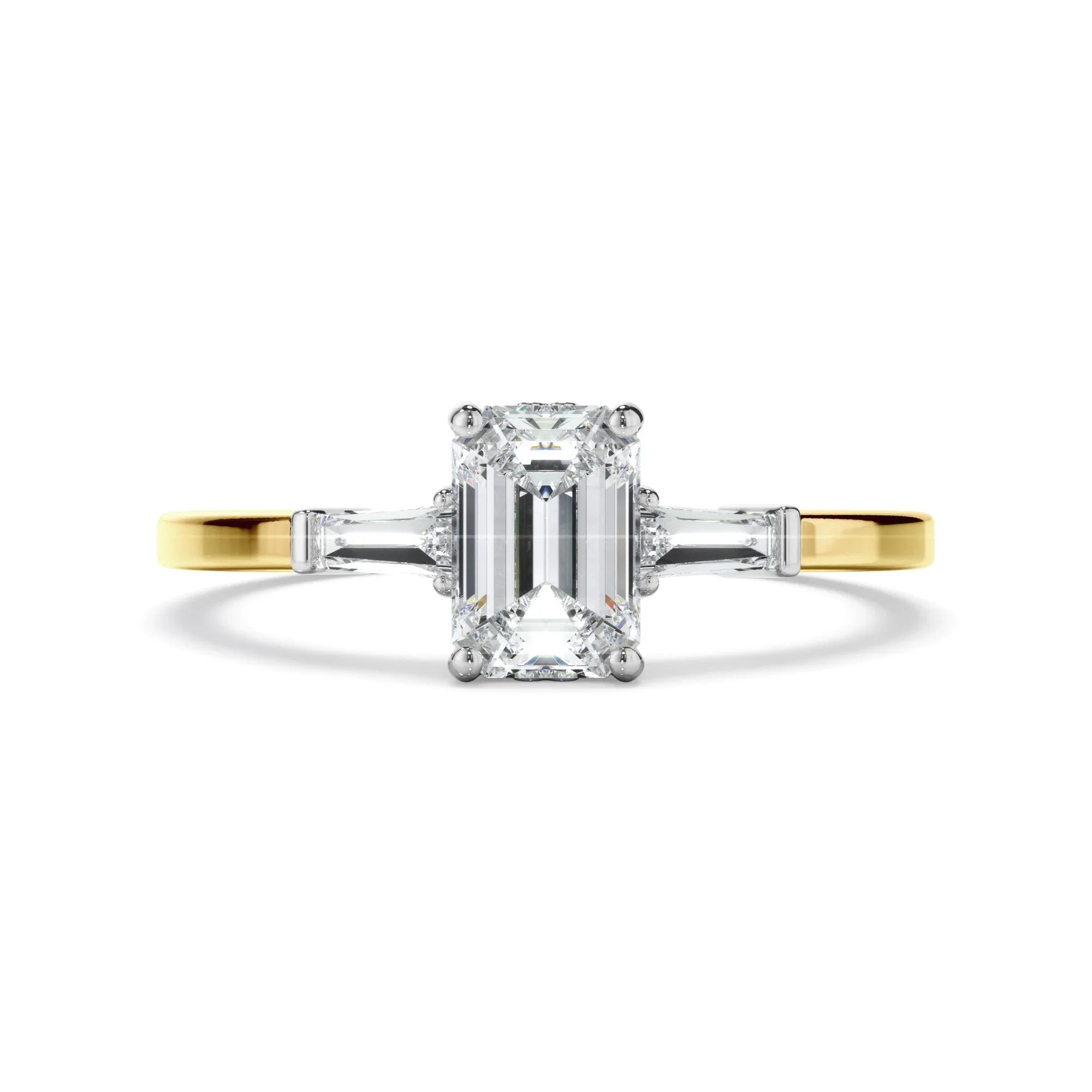 1.10ct Emerald Cut Lab Grown Diamond Ring