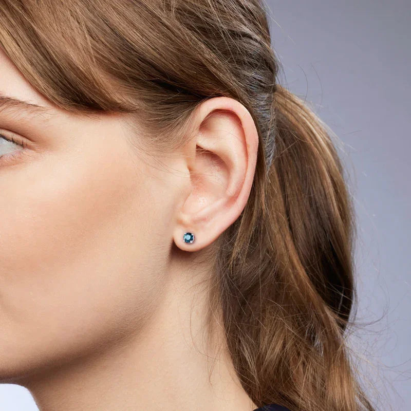 Natural Australian Sapphire Maira Teal Earrings