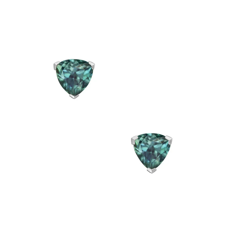 Australian Sapphires Maira Earrings with Light Teal Sapphires