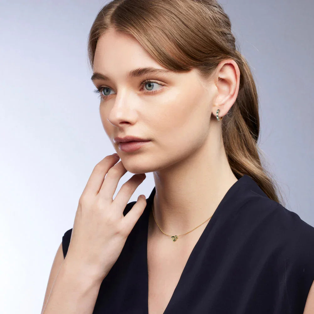 Australian Sapphire Toi Et Moi Necklace with Parti & Teal Sapphires