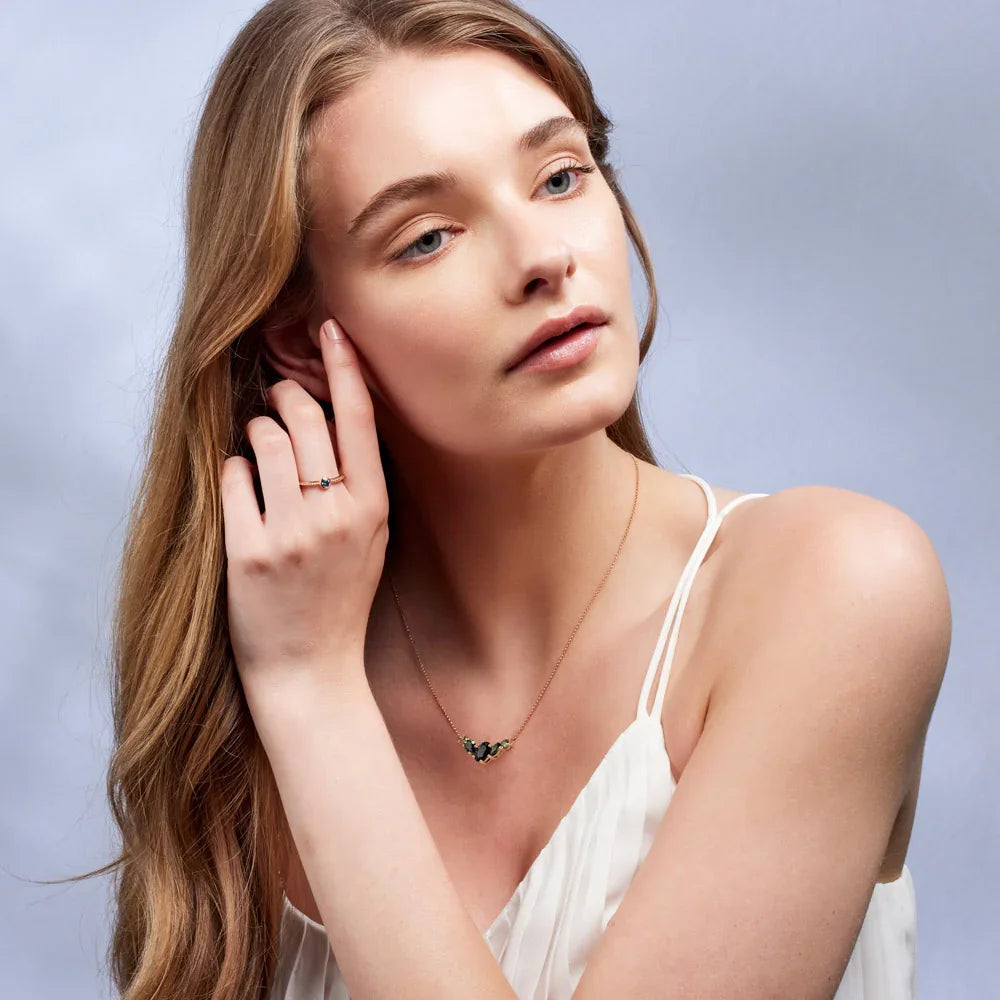 Australian Sapphire Rose Gold Ophelia Necklace