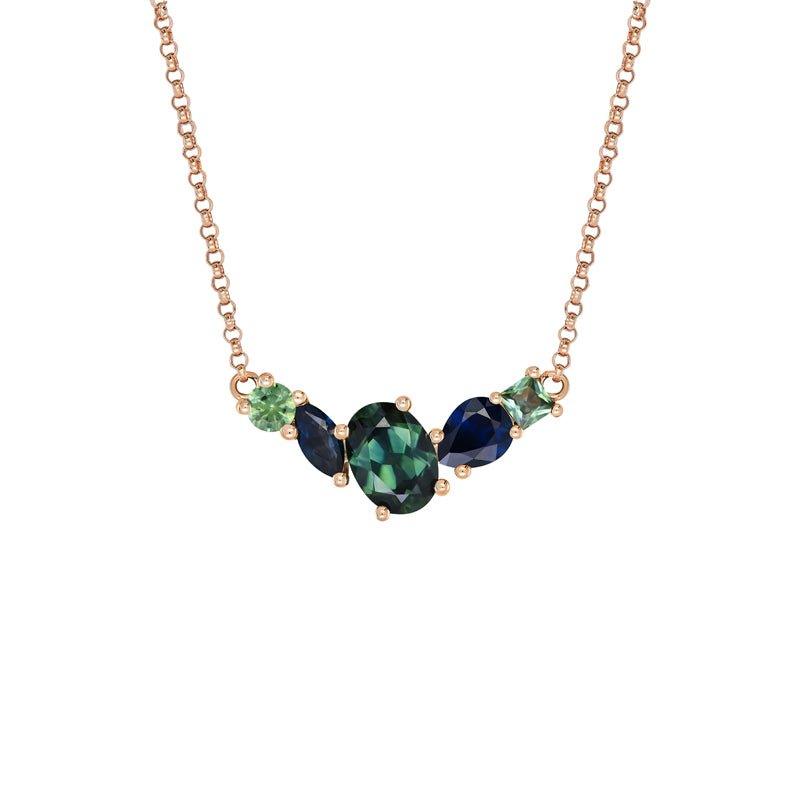 Australian Sapphire Ophelia Necklace Multi Coloured Sapphires