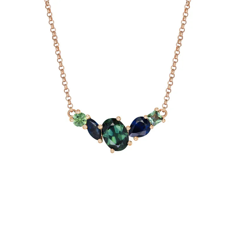 Australian Sapphire Ophelia Necklace Multi Coloured Sapphires