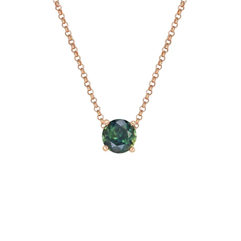 Australian Sapphire Maira Necklace with Teal Sapphire