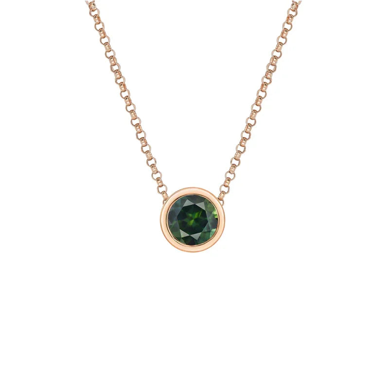 Australian Sapphire Adelia Necklace with Teal Sapphire