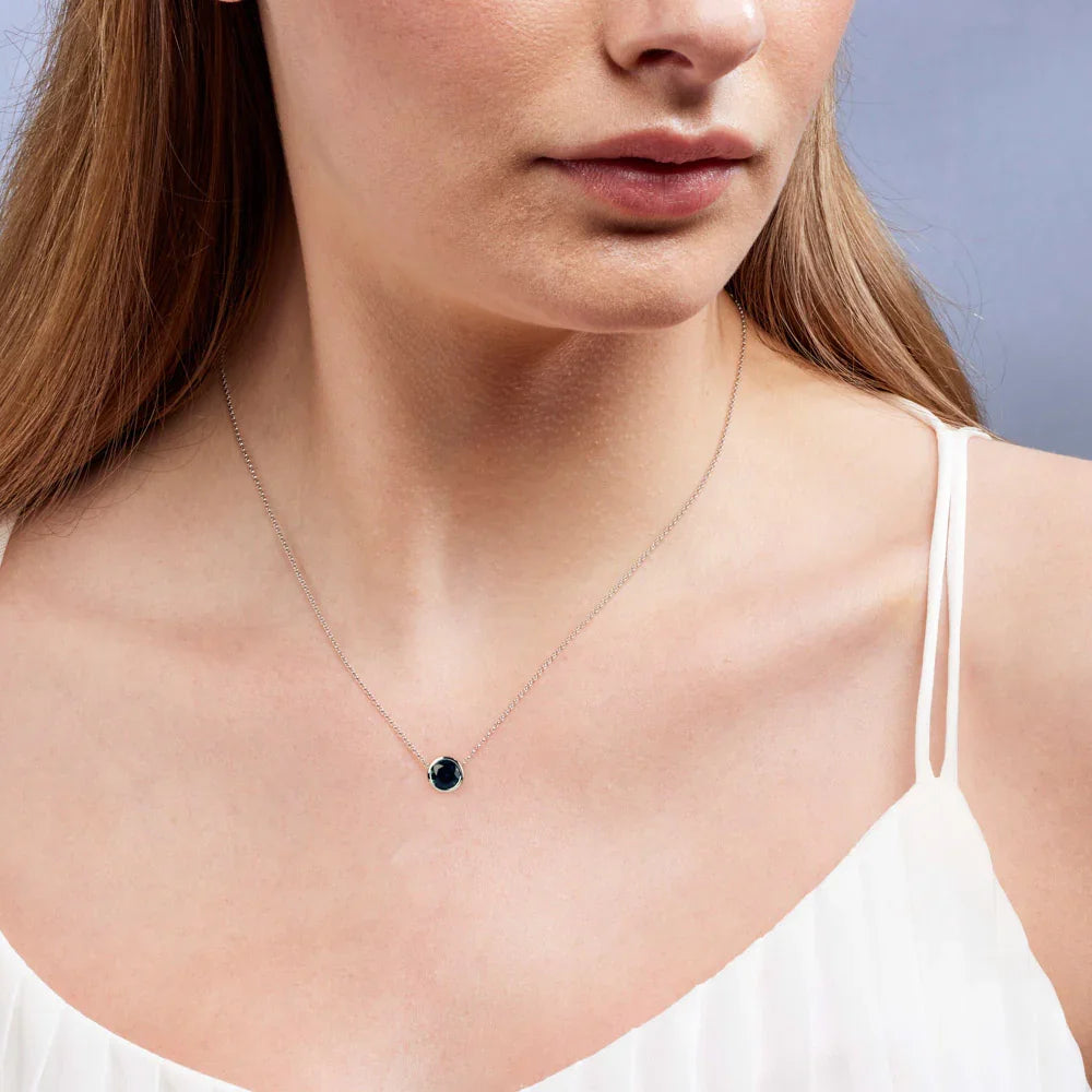 Australian Sapphire Adelia Necklace with Green Sapphire