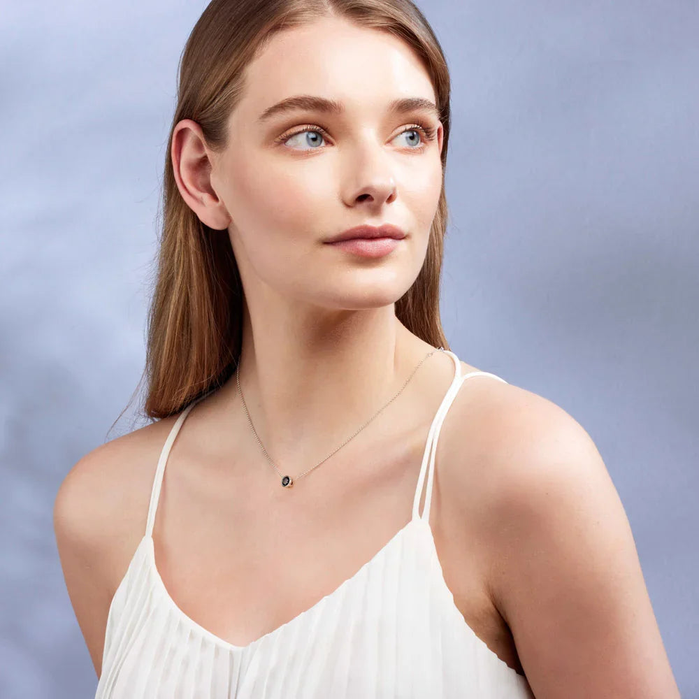 Australian Sapphire Adelia Necklace with Green Sapphire