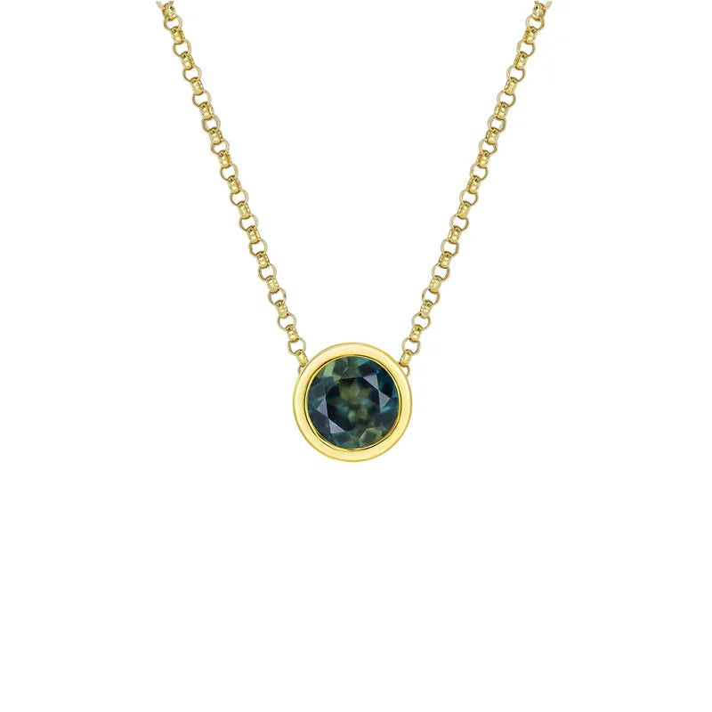 Australian Sapphire Adelia Necklace with Parti Sapphire