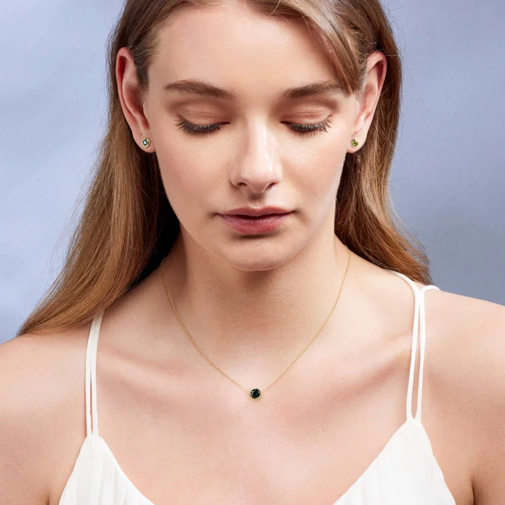 Australian Sapphire Adelia Necklace with Teal Sapphire