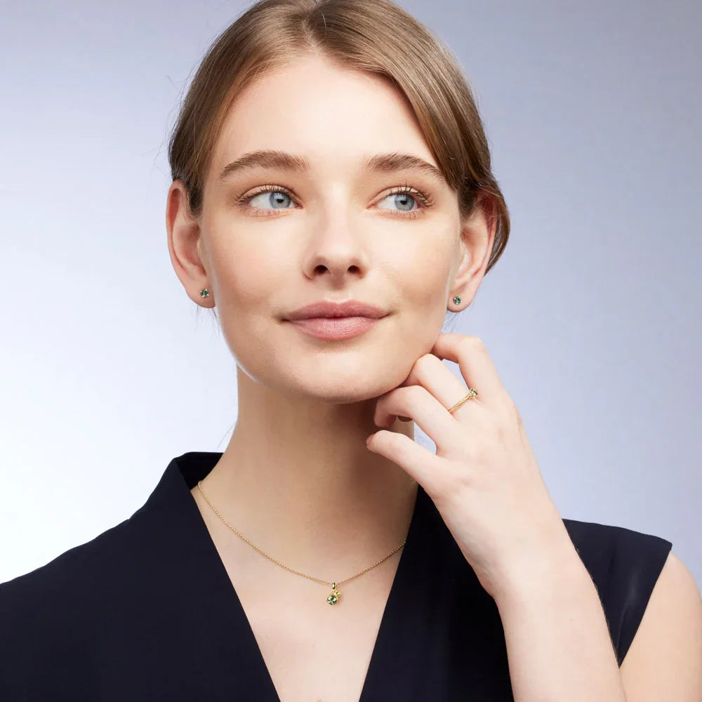 Australian Sapphire Toi Et Moi Necklace with Teal & Yellow Sapphires