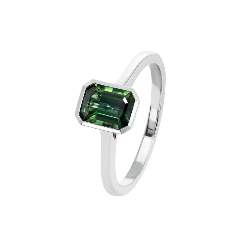 Australian Sapphire Adelia Ring with Teal Sapphire