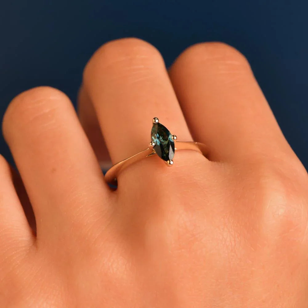 Australian Sapphire Alexia Ring with Blue Sapphires