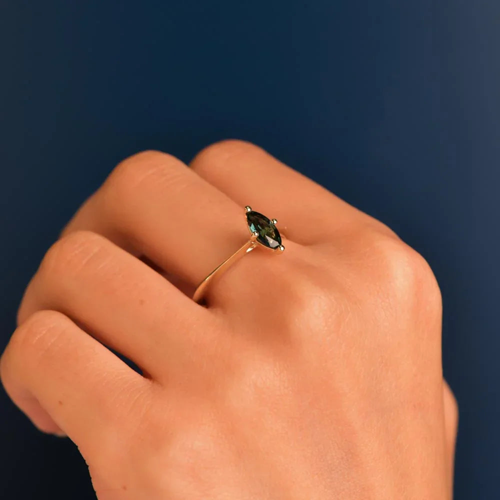 Australian Sapphire Alexia Ring with Blue Sapphires