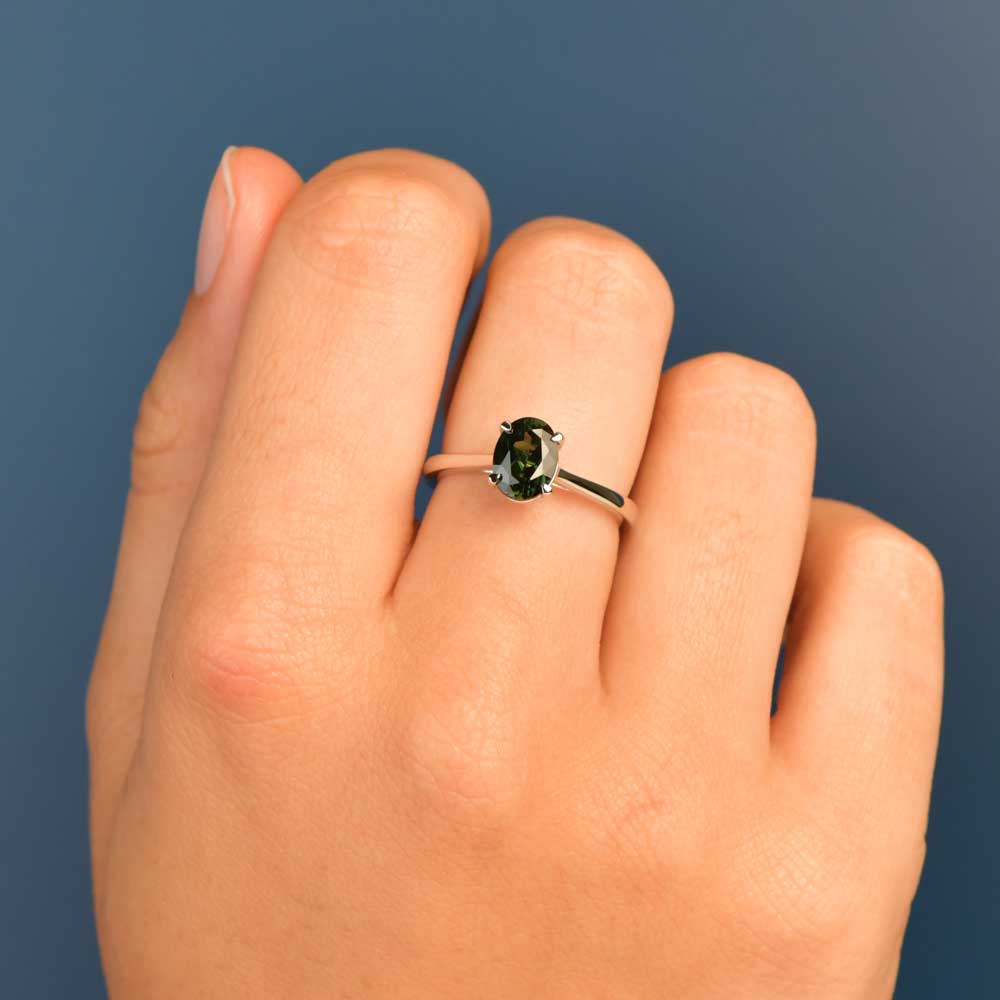 Australian Sapphire Maira Ring with Teal Sapphire