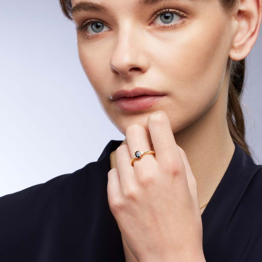 Australian Sapphire Belle Ring with Blue Sapphire
