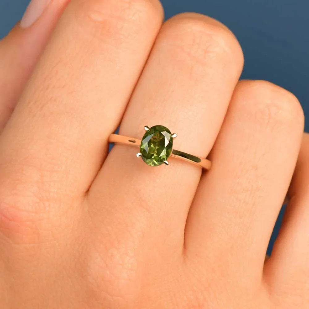 Australian Sapphire Maira Ring with Green Sapphire