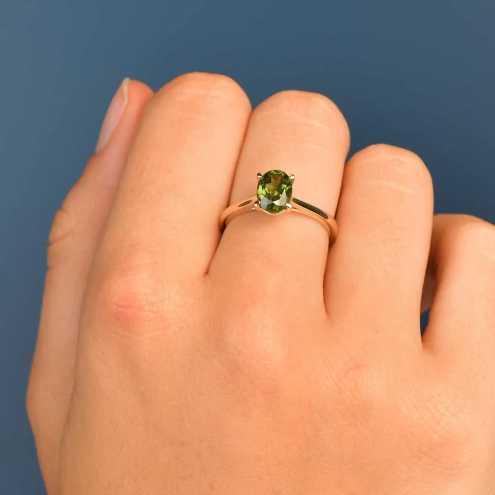 Australian Sapphire Maira Ring with Green Sapphire
