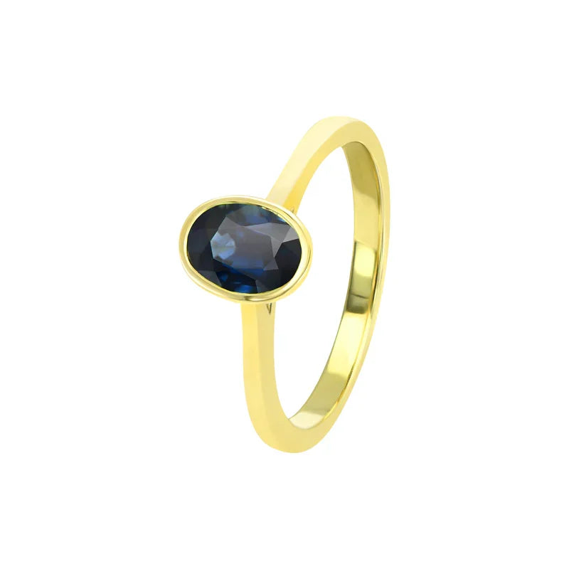 Australian Sapphire Adelia Ring with 0.91ct Blue Sapphire