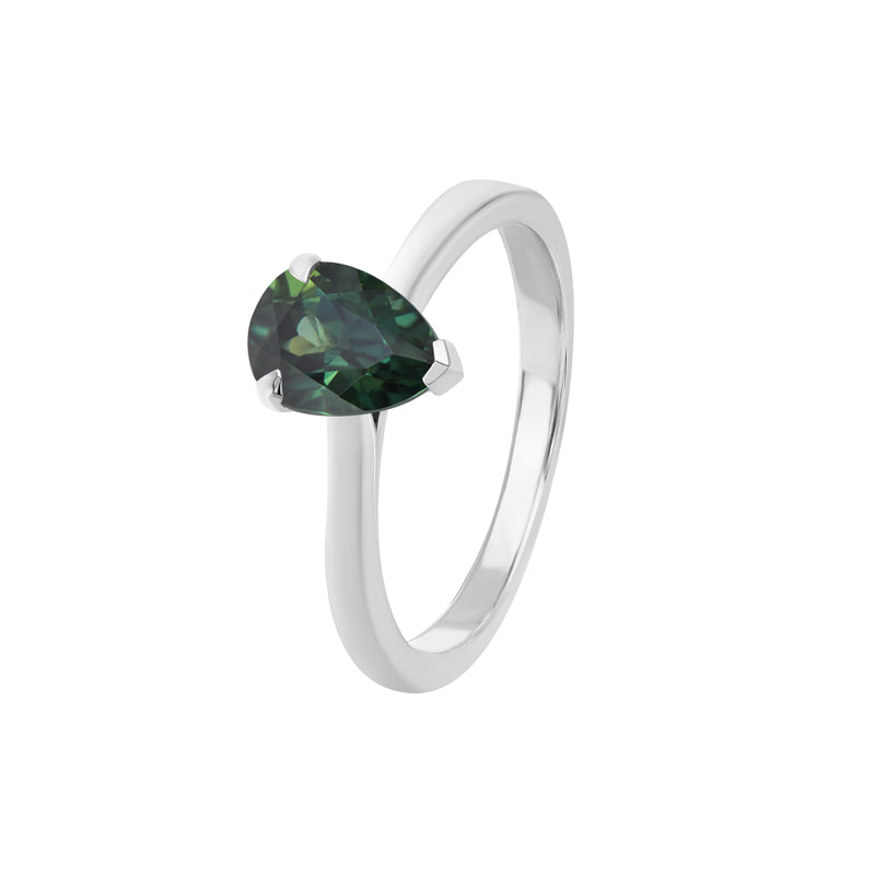 Australian Sapphire Maira Ring with Teal Sapphire