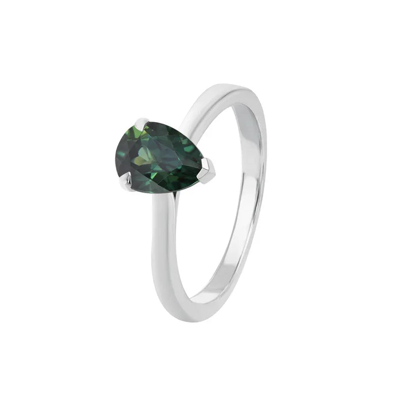 Australian Sapphire Maira Ring with Teal Sapphire