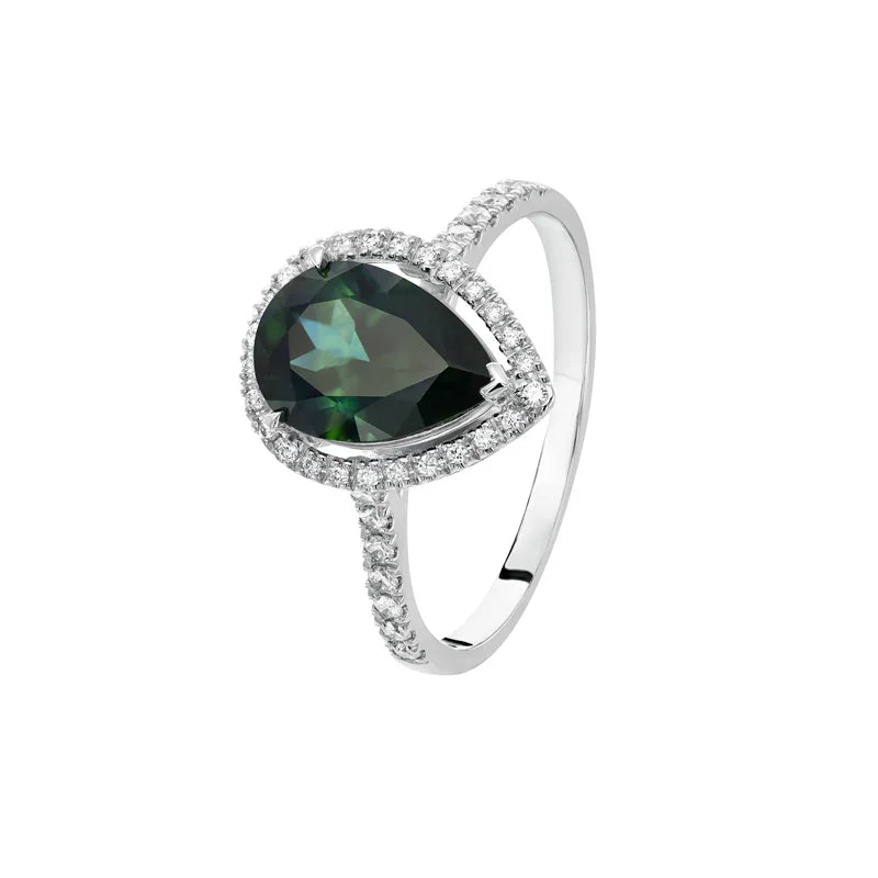 Australian Sapphire Santini Ring with Parti Sapphire