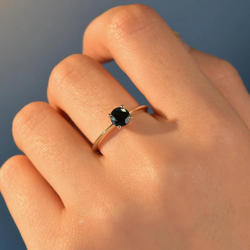 Australian Sapphire Amelia Ring with Blue Sapphire