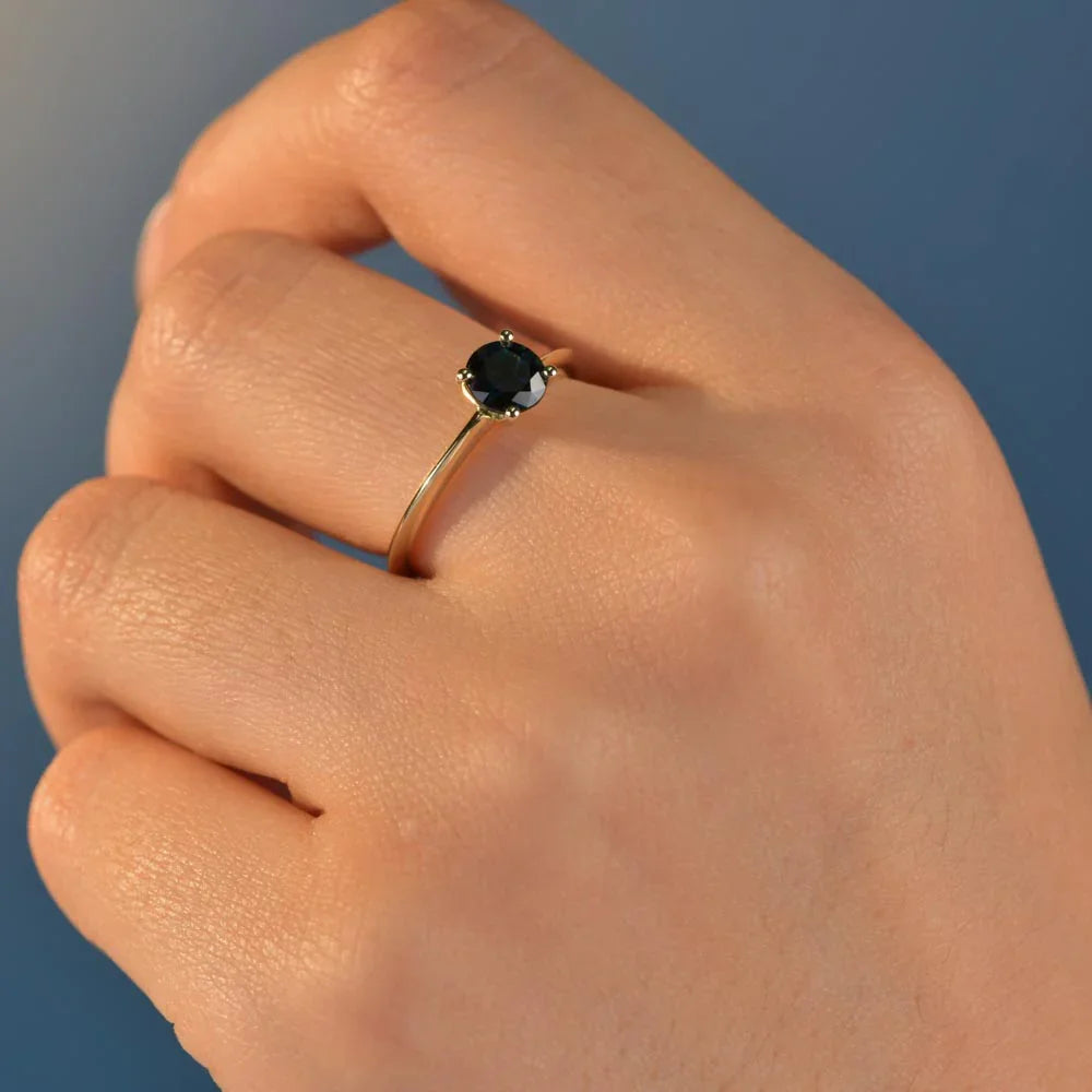 Australian Sapphire Amelia Ring with Blue Sapphire