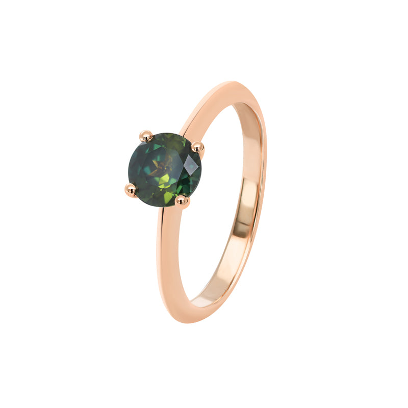 Australian Sapphire Amelia Ring with Teal Sapphire