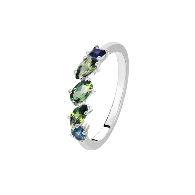 Australian Sapphire Ophelia Ring with Multicoloured Sapphires