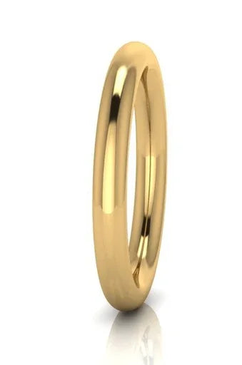 9ct Gold Silver Filled Solid 9mm Bangle