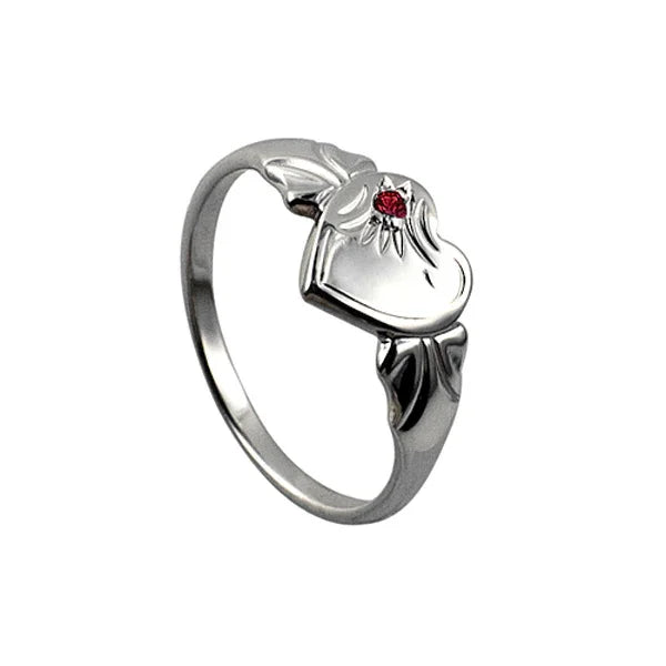 January Heart Signet Ring - Nangar Gems