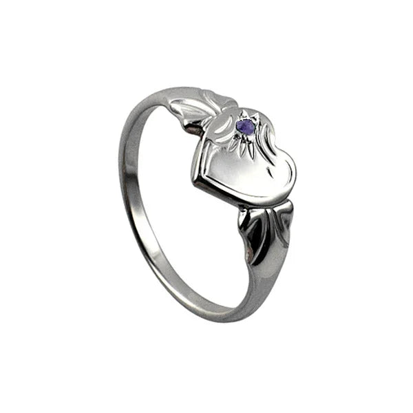 June Heart Signet Ring - Nangar Gems