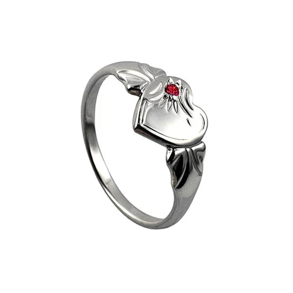 July Heart Signet Ring - Nangar Gems
