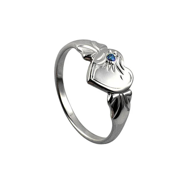 September Heart Signet Ring - Nangar Gems