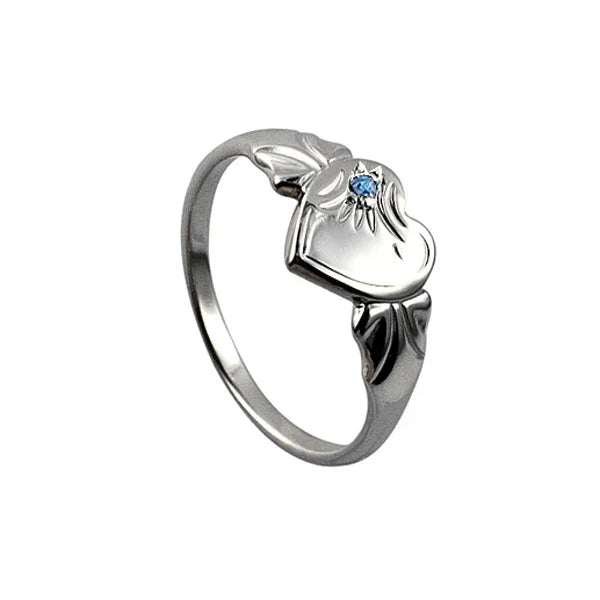 December Heart Signet Ring - Nangar Gems
