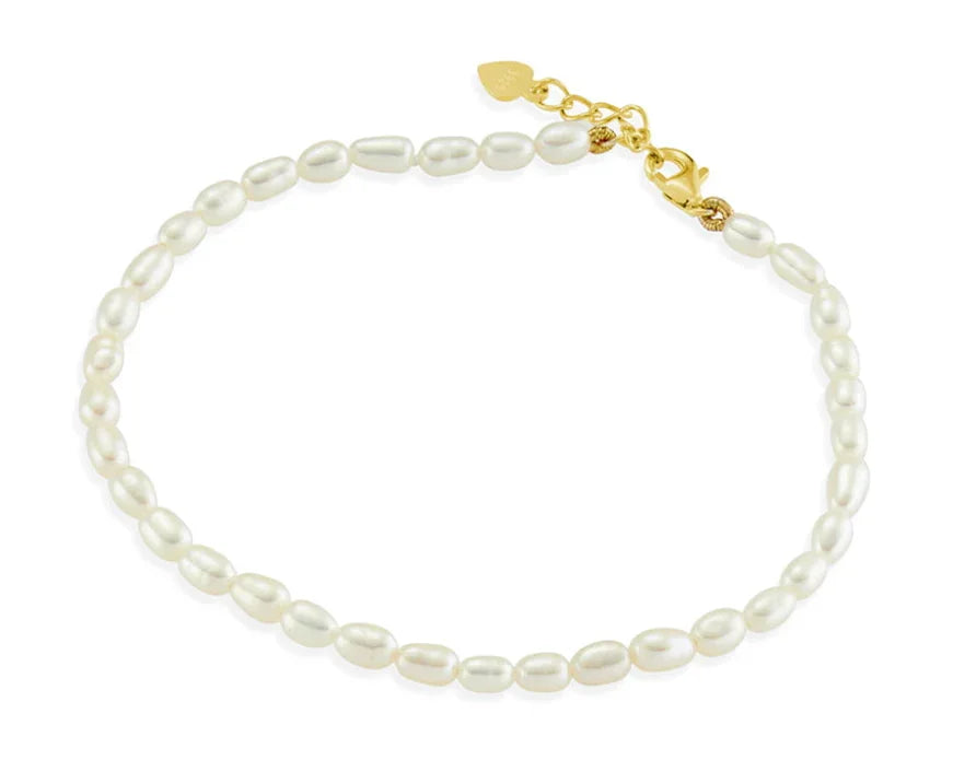 Freshwater Rice Pearl Bracelet - Nangar Gems