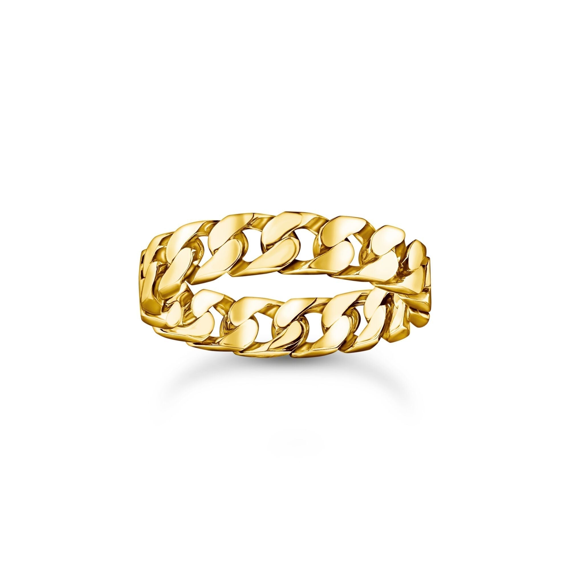 THOMAS SABO Gold-plated chain link rings