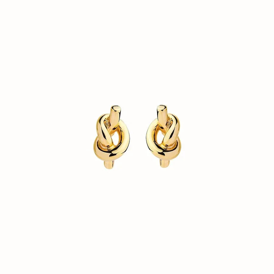 NAJO Nature's Knot Stud Gold Earrings