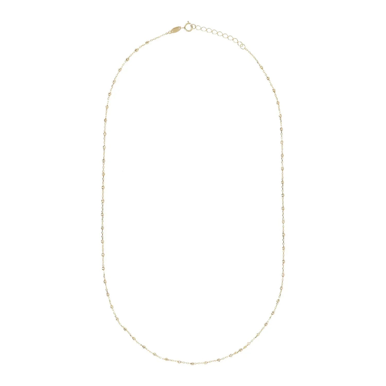 9ct Yellow Gold Beaded Chain 48cm