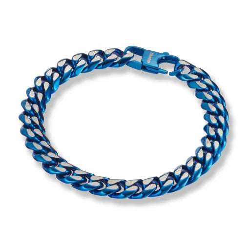 Stainless steel oxi blue bracelet